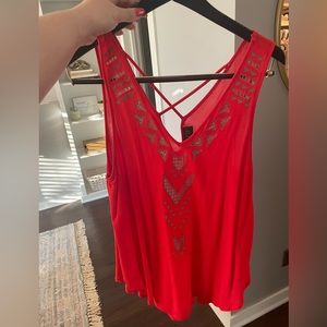 ASTR bright red tank top
